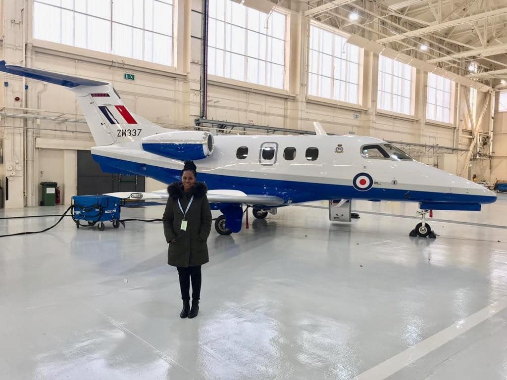 Dr Onalenna Nako by aircraft